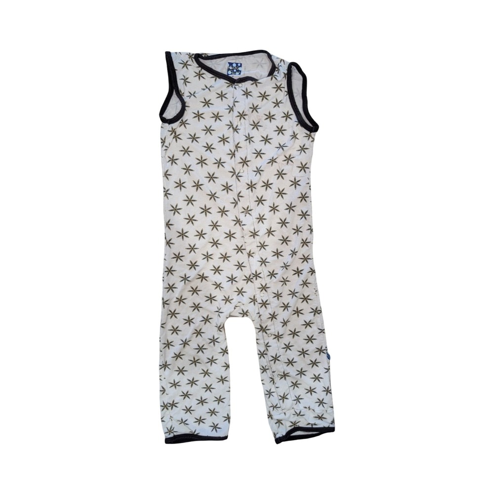 Kickee Pants Bamboo Viscose Sleeveless Romper Coverall Size 4T Starfish